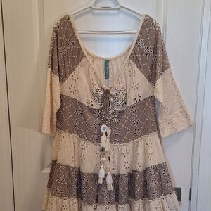 Boho Cotton Patchwork Dress